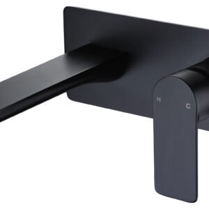 Black Wall Mounted Basin/Bath Mixer 17B-304B